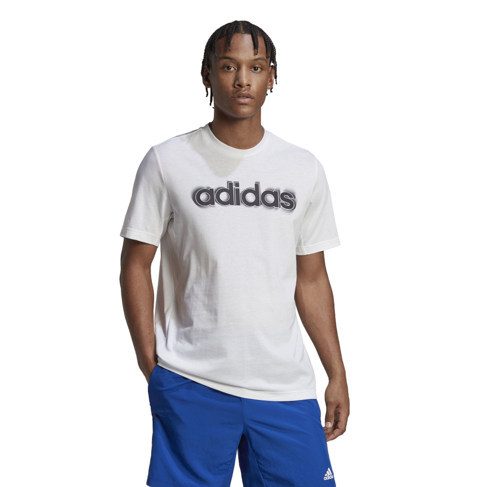 Мужское теннисное поло adidas Workout Linear T-Shirt Men - White
