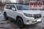 Багажник экспедиционный (платформа) алюминиевый 1150x2080 мм для Toyota Land Cruiser Prado 150 (с крепежом) РИФ