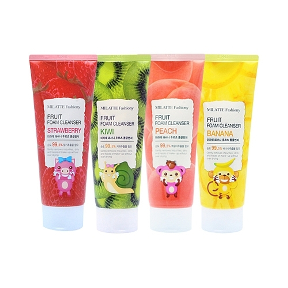 Milatte Fruit Foam Cleanser Peach пенка для умывания с экстрактом персика