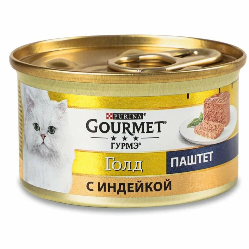Влажный корм Gourmet Gold Паштет с индейкой 85 гр