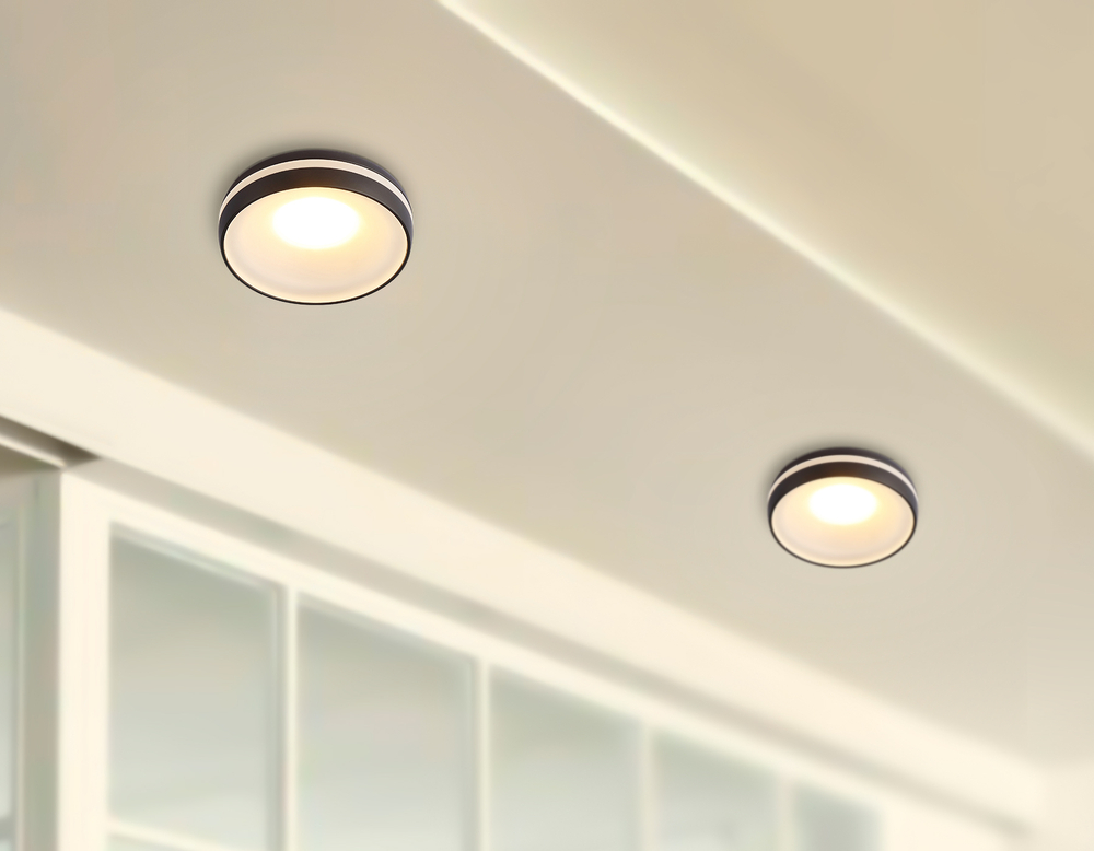 Встраиваемый точечный светильник MR16 с акрилом TN3322 SBK/FR черный песок/белый матовый GU5.3 D95*40