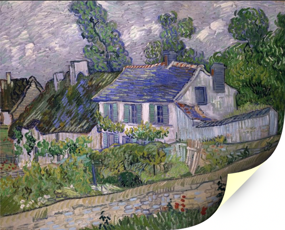 Дома в Овере, Ван Гог, Винсент, картина (репродукция) Настене.рф