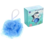 Мочалка детская полипропиленовая в красочной коробке «KARAPPPUZ House», цвет синий, d - 10см,30гр