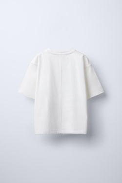 ZARA ФУТБОЛКА С НАДПИСЬЮ, ЭКРЮ