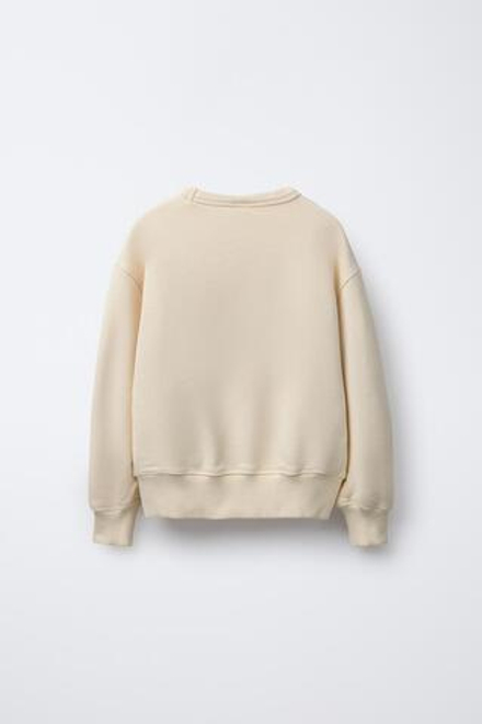 ZARA Х BENSIMON ® ТОЛСТОВКА С КРУГЛЫМ ВЫРЕЗОМ, ЦВЕТ СЛИВОЧНОГО МАСЛА