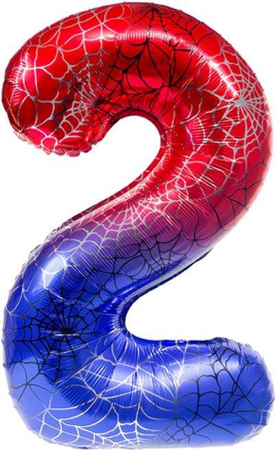 Цифра 2 "Героическая тема" (40''/102 см) Красный/Синий