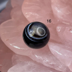 54635  Агат черный глазковый Бусина 12мм