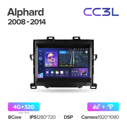 Teyes CC3L 9"для Toyota Alphard 2008-2014