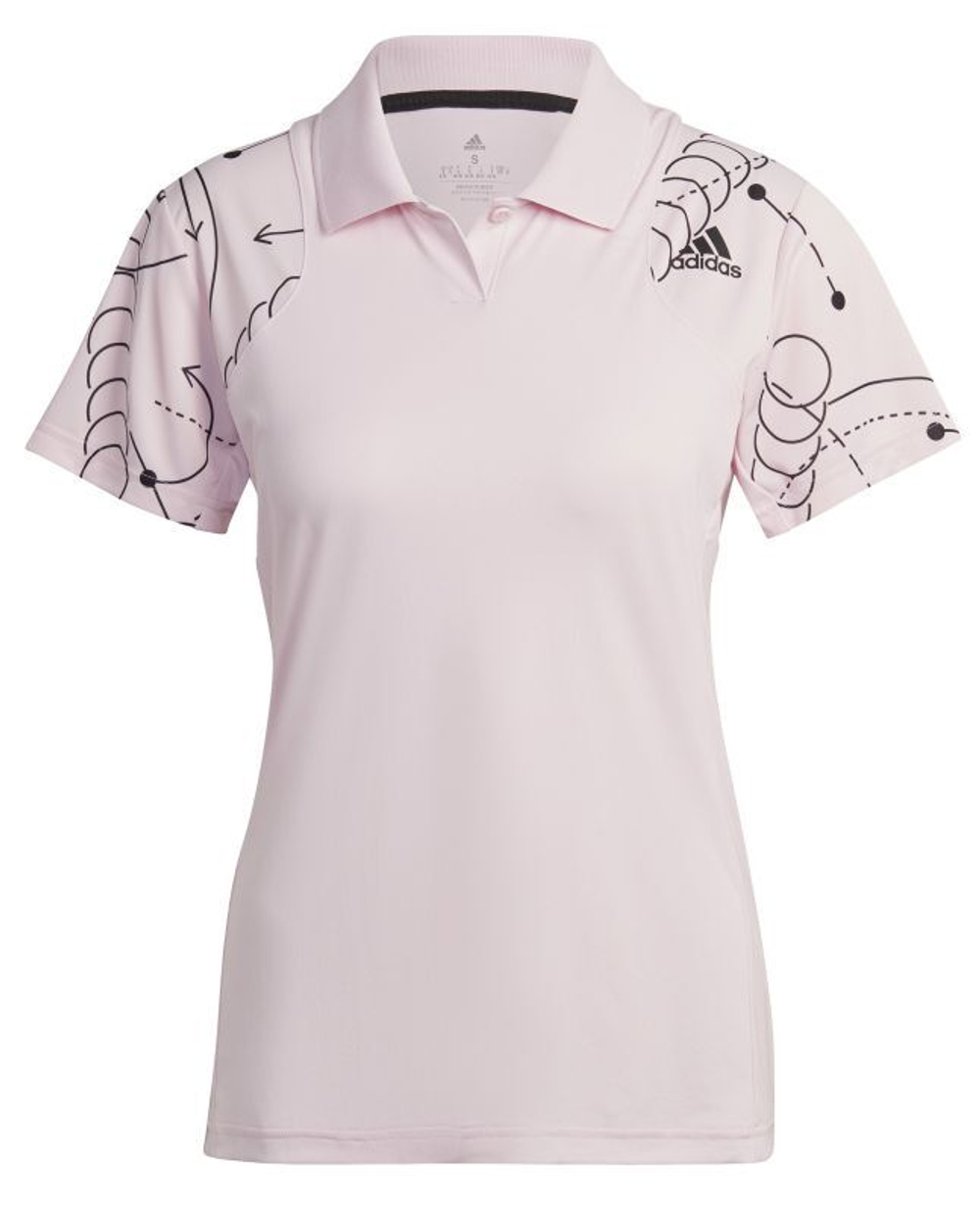 Женское поло Adidas W Club Graphic Polo Shirt - clear pink