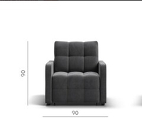 Кресло-кровать Денди Слим велюр Monolit серый