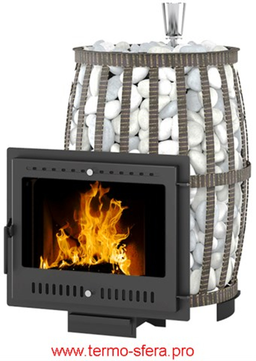 Печь ВЕЗУВИЙ Легенда Русский пар Ковка 18 Панорама "М"