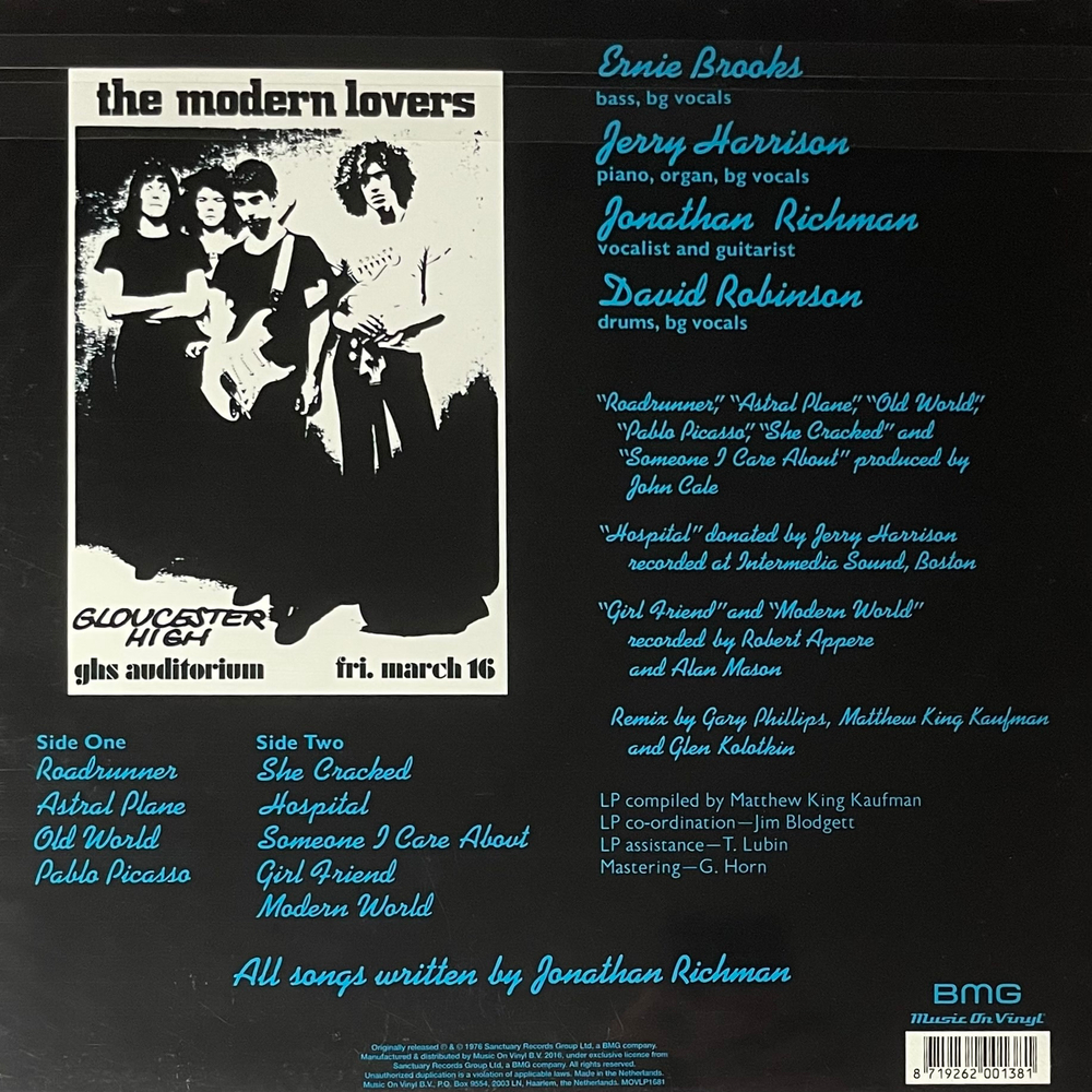 The Modern Lovers ‎– The Modern Lovers (Голландия 2016г.)