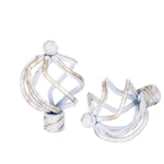 Наконечники металлические Ареззо d19 мм, цвет белое золото ампир