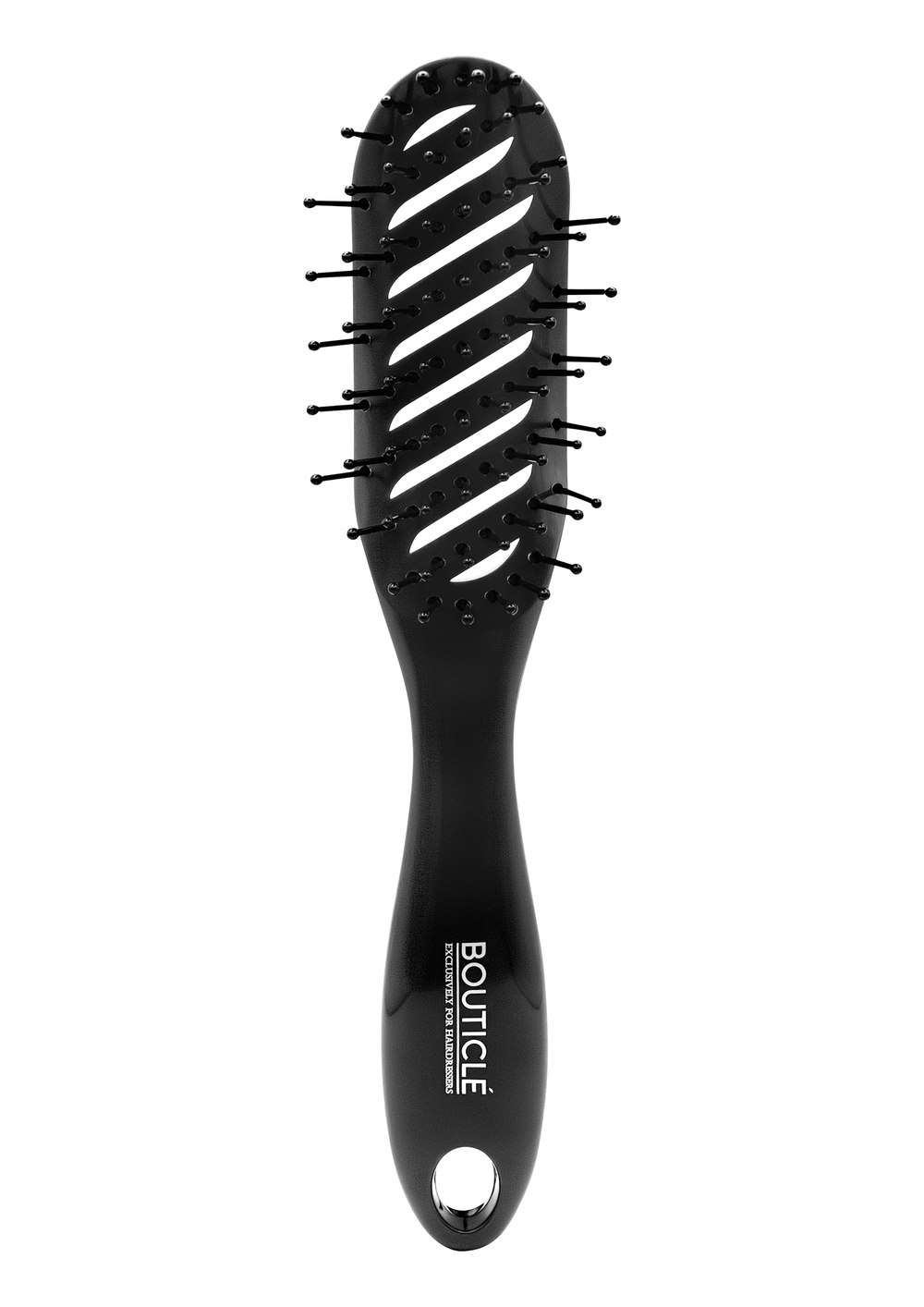 Профессиональная продувная щетка для укладки волос феном, черная - TUNNEL HAIR BRUSH