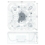 Гидромассажный бассейн IQUE Eden 2310-EP (WiFi) (229х229х96 см)