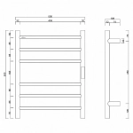 Полотенцесушитель электрический ABBER Standard AH4606 хром