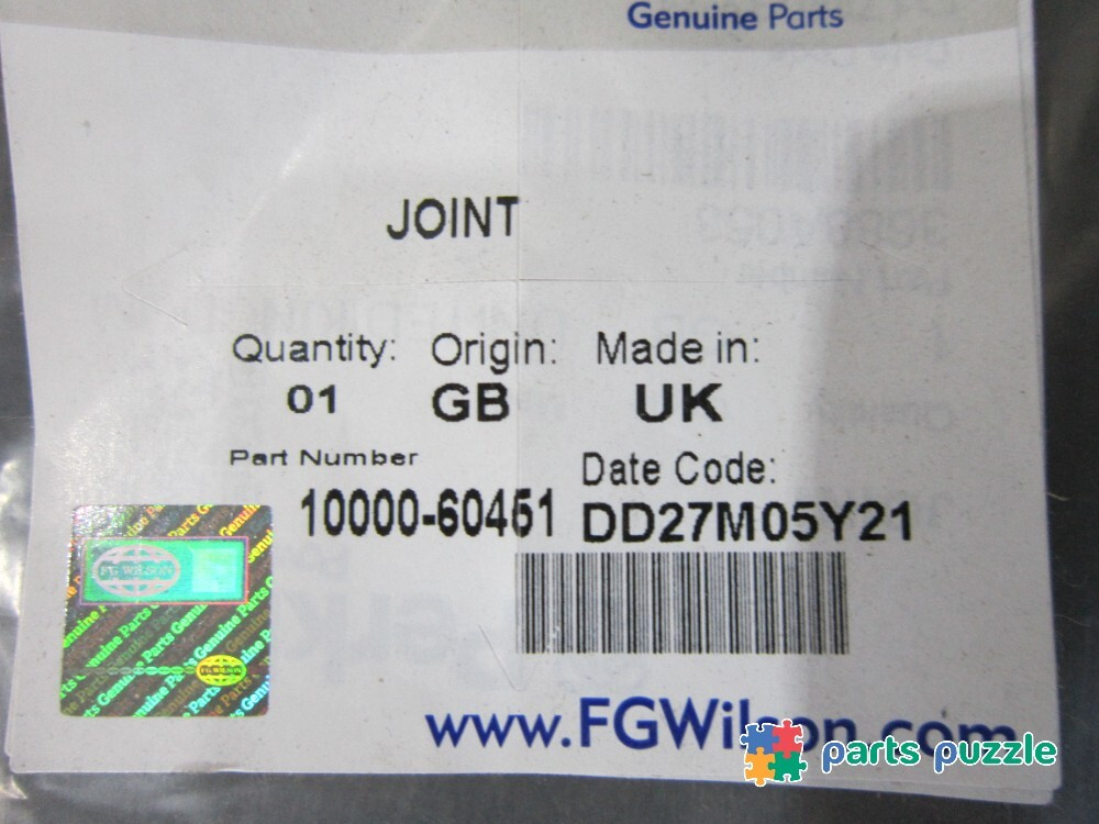 Прокладка трубки турбокомпрессора / JOINT АРТ: 10000-60451