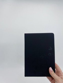 Блокнот 144 л А5 линейка цветы черный (8344-3)