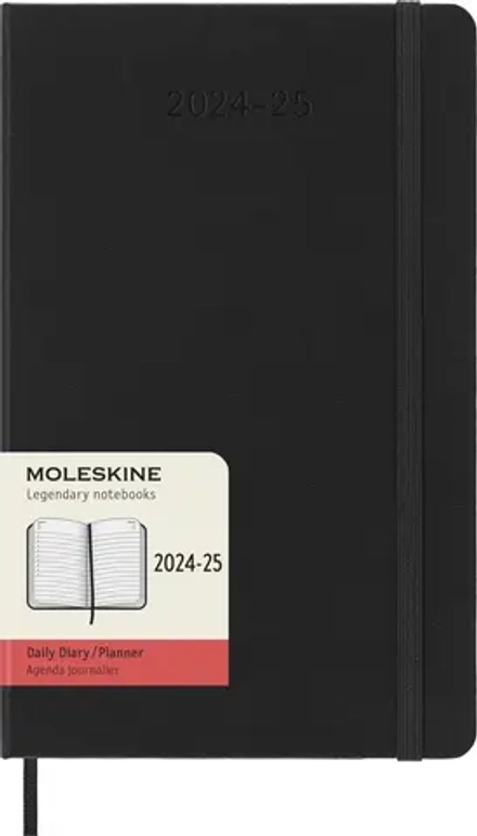 Ежедневник на 2025-2026 гг Moleskine Academic (DHB18DC3) 13х21см, 400 стр. твердая обложка черный