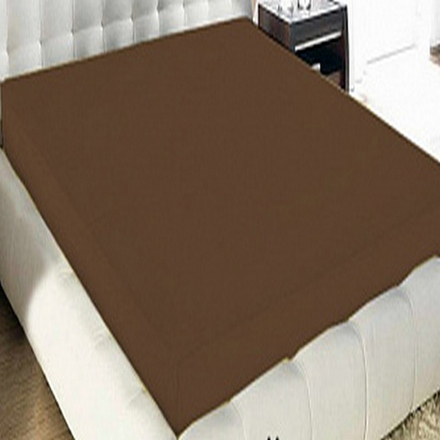 Простыня трикотажная на резинке "П37. КОРИЧНЕВАЯ", борт 20 см, 100% хлопок, Россия.