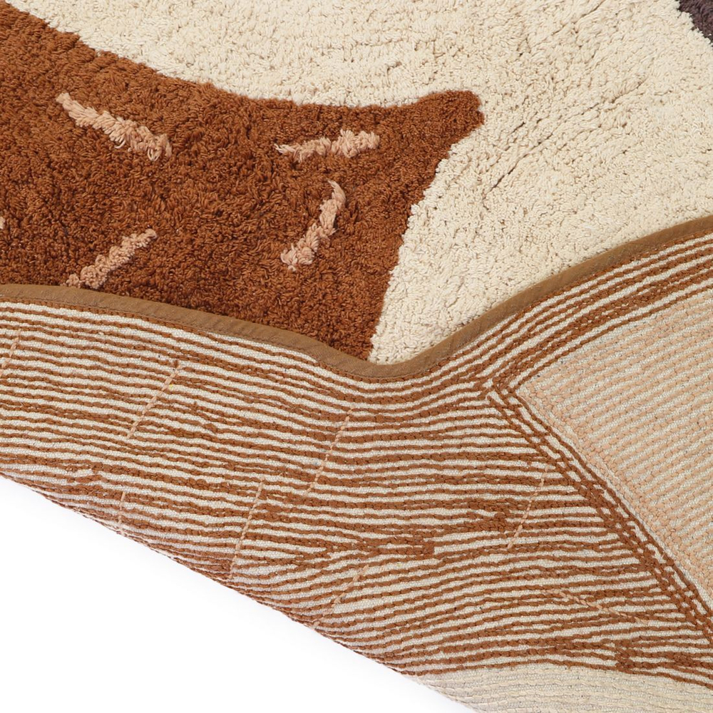 Стираемый коврик Nattiot Marlo (85 Х 120 см), хлопок, коричневый