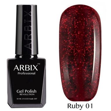 Ruby гель лак (коллекция с блестками красных и бордовых оттенков)