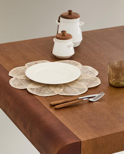 ZARA HOME ПОДСТАВКА ПОД СТОЛОВЫЕ ПРИБОРЫ «ЦВЕТОК» ИЗ РАМИ,СВЕТЛО-БЕЖЕВЫЙ