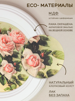 Картины на стену для интерьера на холсте в раме набор 3 шт 17,5 см