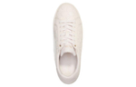 COACH Clip leather round toe lace-up low-top sneakers women's white