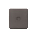Розетка ROUND компьютерная RJ45 кат6 с/у титан KRANZ