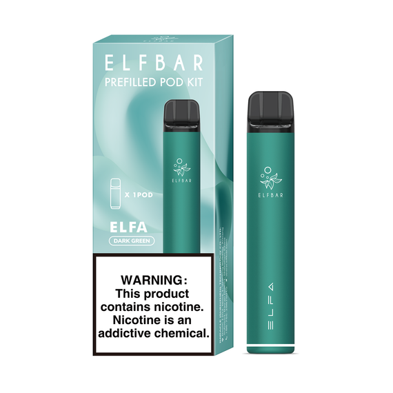 Elf Bar ELFA Prefilled Pod Starter Kit - Dark Green/Blue Razz Lemonade (850mAh, 5% nic)