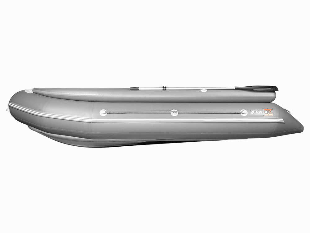 Надувная ПВХ-лодка X-River Rocky 415 НДВД с фальшбортом, с усиленным дном и баллонами