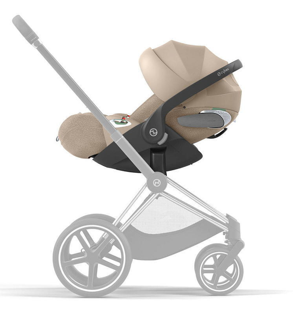 Коляска 3 в 1 Cybex Priam IV Matt Black complete и автокресло Cloud T i-Size Cozy Beige Plus Off White