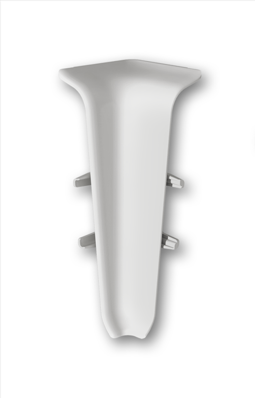 Угол внутренний для плинтуса 70мм "Деконика", 002 Светло-серый