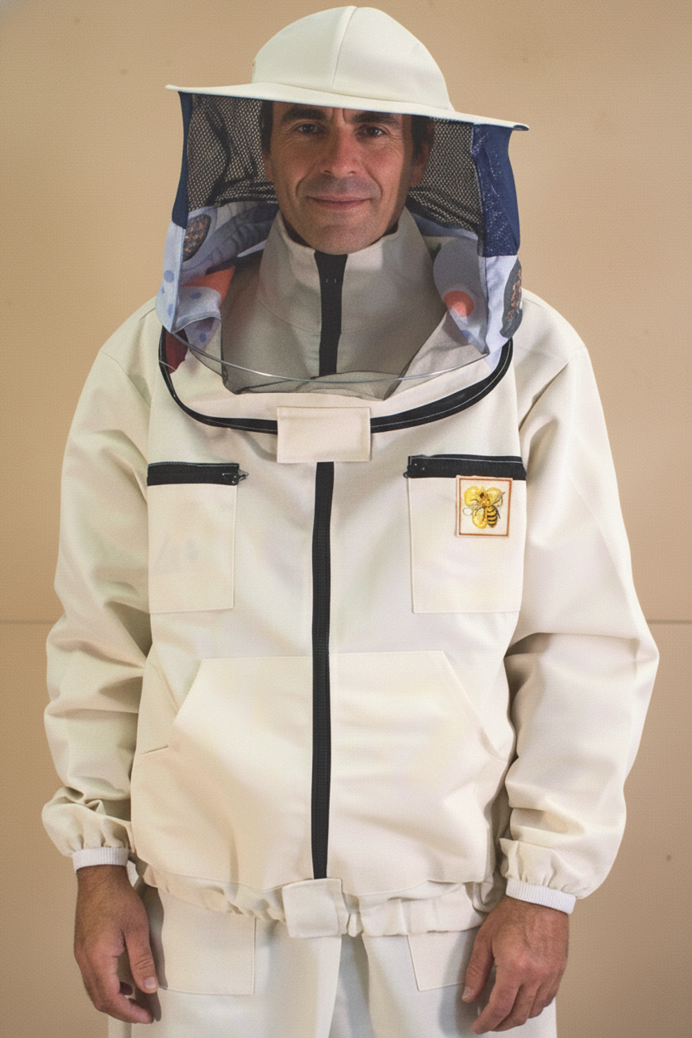 Куртка пчеловода (х.б.двунитка) на молнии с сеткой, РФ