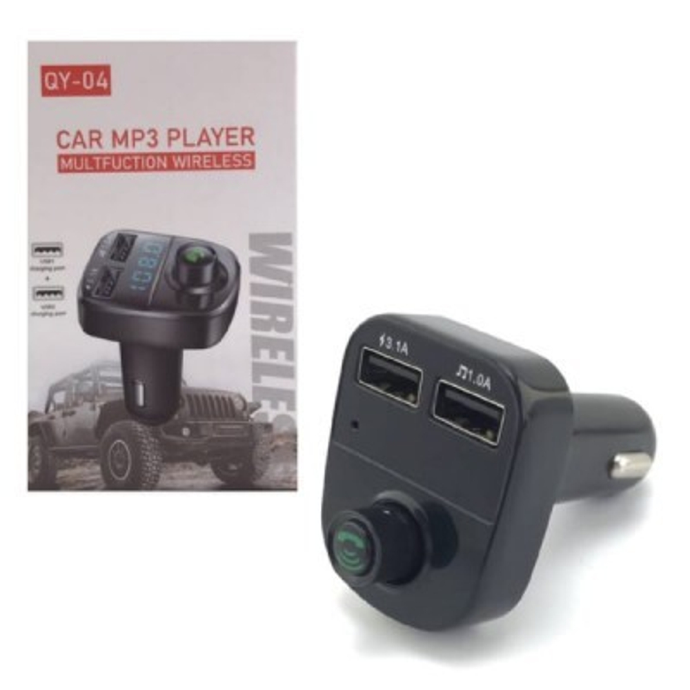 Автомобильный FM-трансмиттер QY04 Bluetooth (черный)