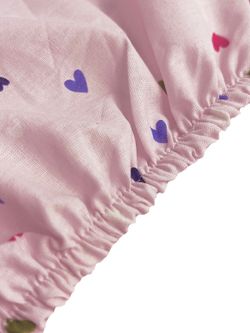Простынь на резинке перкаль Сказка "Сердечки" 90x200 см