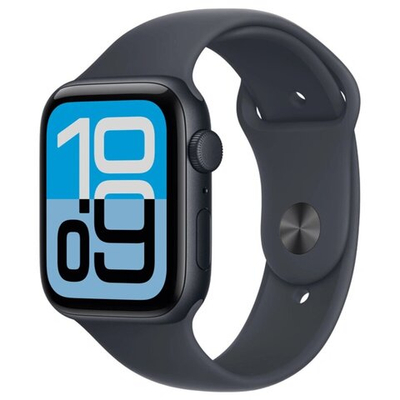 Умные часы Apple Watch SE 3 2025, 44 мм, алюминий цвета "Midnight", Sport Band "Midnight" размер S/M (MEHN4)
