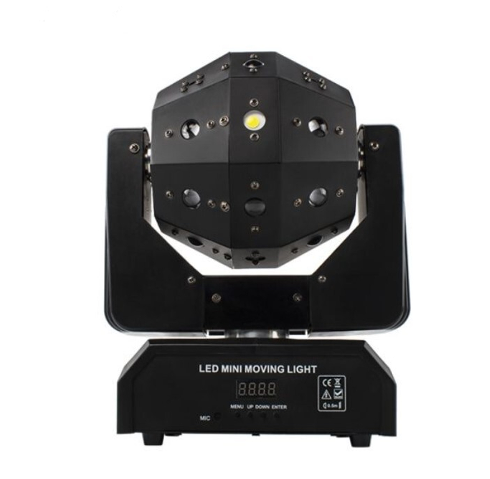 Вращающаяся голова «Грани», 16 × 3 Вт, RGBW, лазер, строб