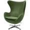 Кресло Egg, зеленая искусственная замша