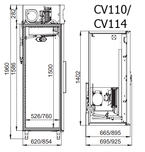Универсальный холодильный шкаф Polair CV110-Gm