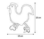 Игрушка с верёвкой "Петух", 5,5 см Д х 23 см Ш х 23 см В, джут, коричневый, Flamingo