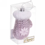 Ёлочная игрушка «Новогодняя варежка» 5*4*10 см, розовый