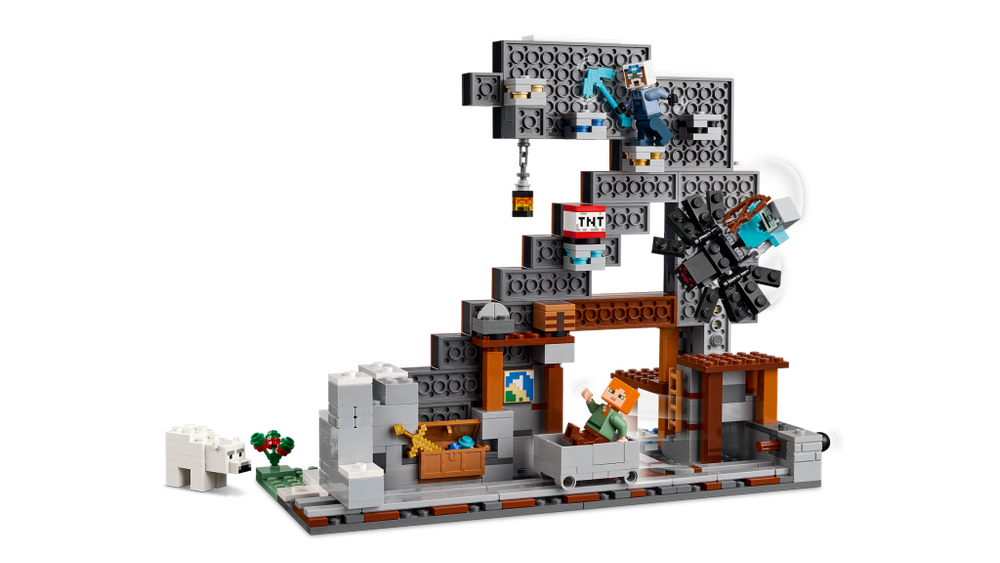 LEGO Minecraft 21277 «The Pickaxe Mine» — шахта с киркой и динамитным вагонеткой