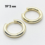 Ювелирные швензы Конго с позолотой, размер 19*3 мм, цена за пару