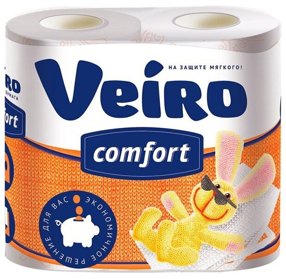 Veiro Туалетная бумага Comfort 2-х слойная 4 шт *12 *576