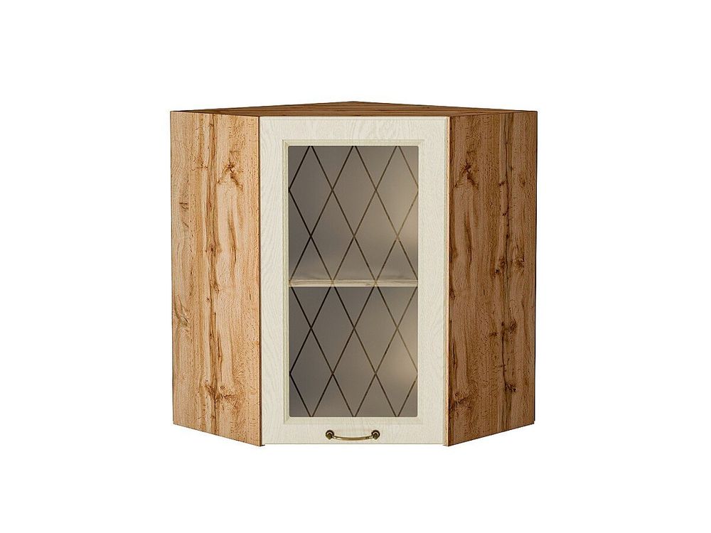 Шкаф верхний угловой остекленный Ницца