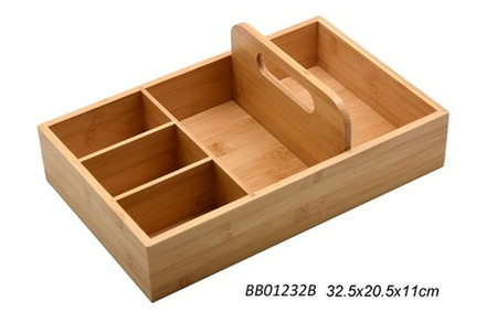 Бокс для специй и соусов (бамбук) 32,5х20.5х11см.