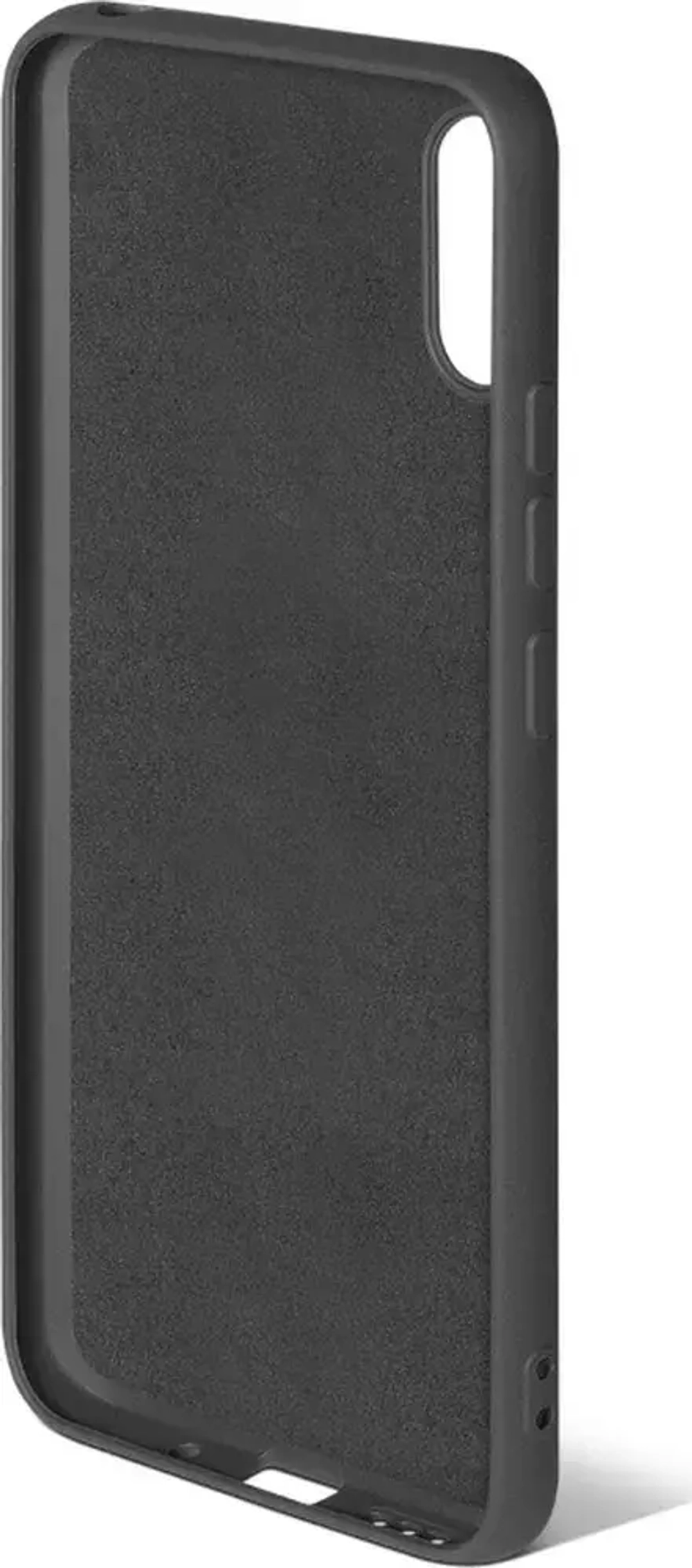 Силиконовый чехол с микрофиброй для Xiaomi Redmi 9A black DF