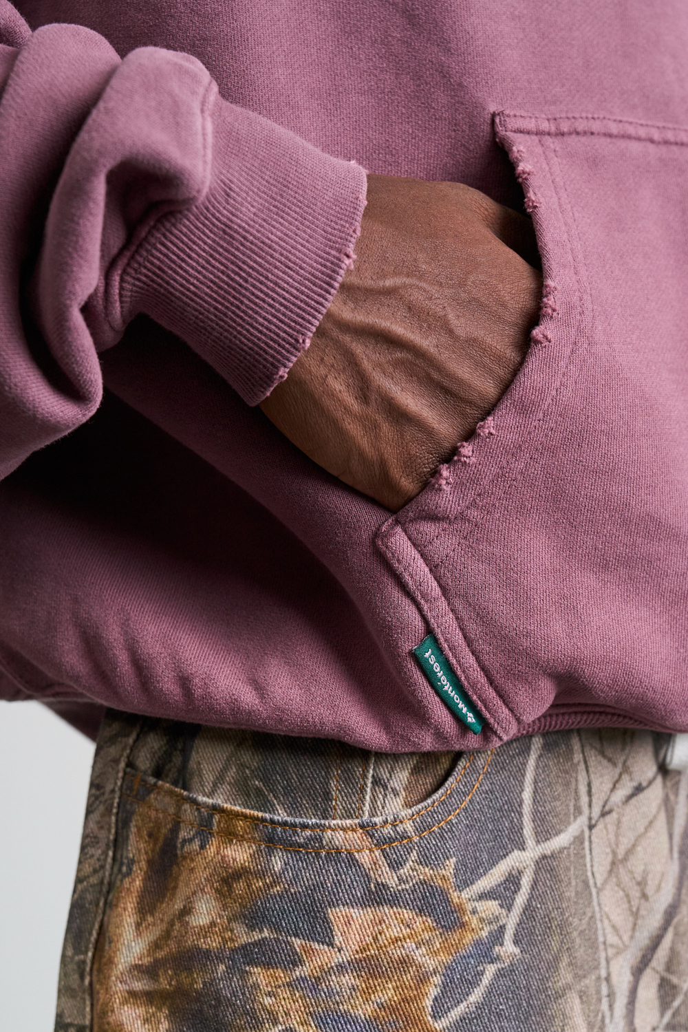 Худи Nothomme Monterest Vintage Washed Distressed Hoodie "Black Plum Purple Spot"